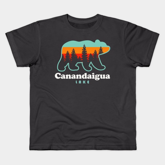 Canandaigua Lake NY Finger Lakes Naples NY Kids T-Shirt by PodDesignShop